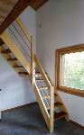 Escalier en bois et inox 1