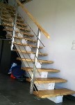 Escalier en bois et inox 3